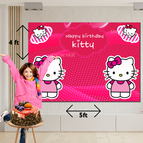 GET THE BEST Hello Kitty Theme 5*4  BIRTHDAY BACKDROP DECORATIONS AND HAPPY BITHRTHDAY BANNER AND THEME BANNERS ,1ST BIRTHDAY DECORATIONS SIMPLE BIRTHDAY DECORATIONS AT HOME ONLINE FROM OUR STORES Hello Kitty Theme BACKDROP BANNERS.HAPPY BIRTHDAY BANNER ALL OVER INDIA.