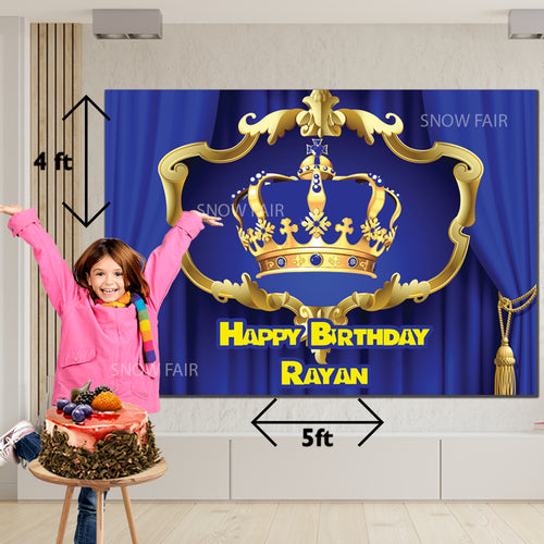  GET THE BEST Royal prince 5*4 BIRTHDAY BACKDROP DECORATIONS AND HAPPY BITHRTHDAY BANNER AND THEME BANNERS ,1ST BIRTHDAY DECORATIONS SIMPLE BIRTHDAY DECORATIONS AT HOME ONLINE FROM OUR STORES Royal prince BACKDROP BANNERS.HAPPY BIRTHDAY BANNER ALL OVER INDIA.